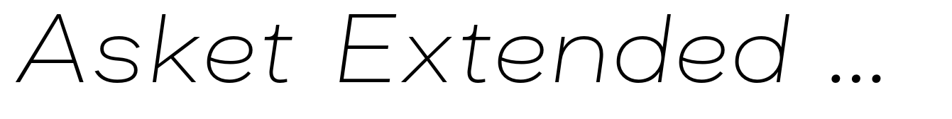 Asket Extended Thin Italic